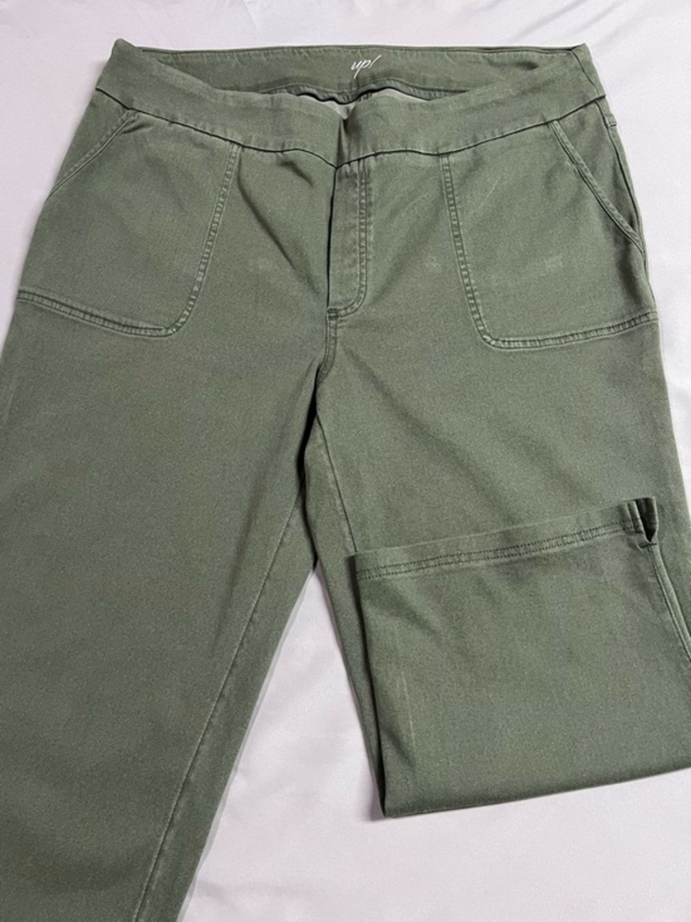 NWT UP! Olive Green Women's Capris Pants XL